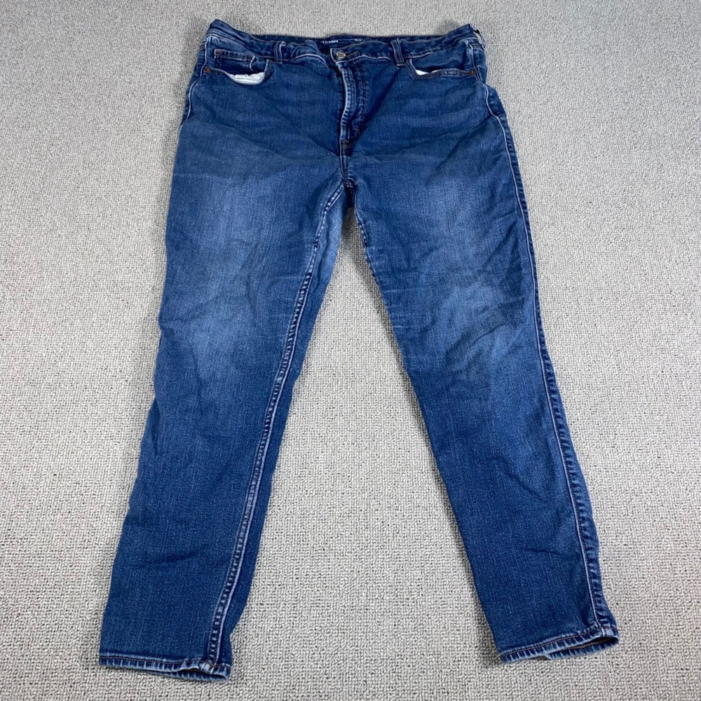Old Navy Rockstar Super Skinny Jeans Womens 18 Blue High Rise Denim Stretch Pant